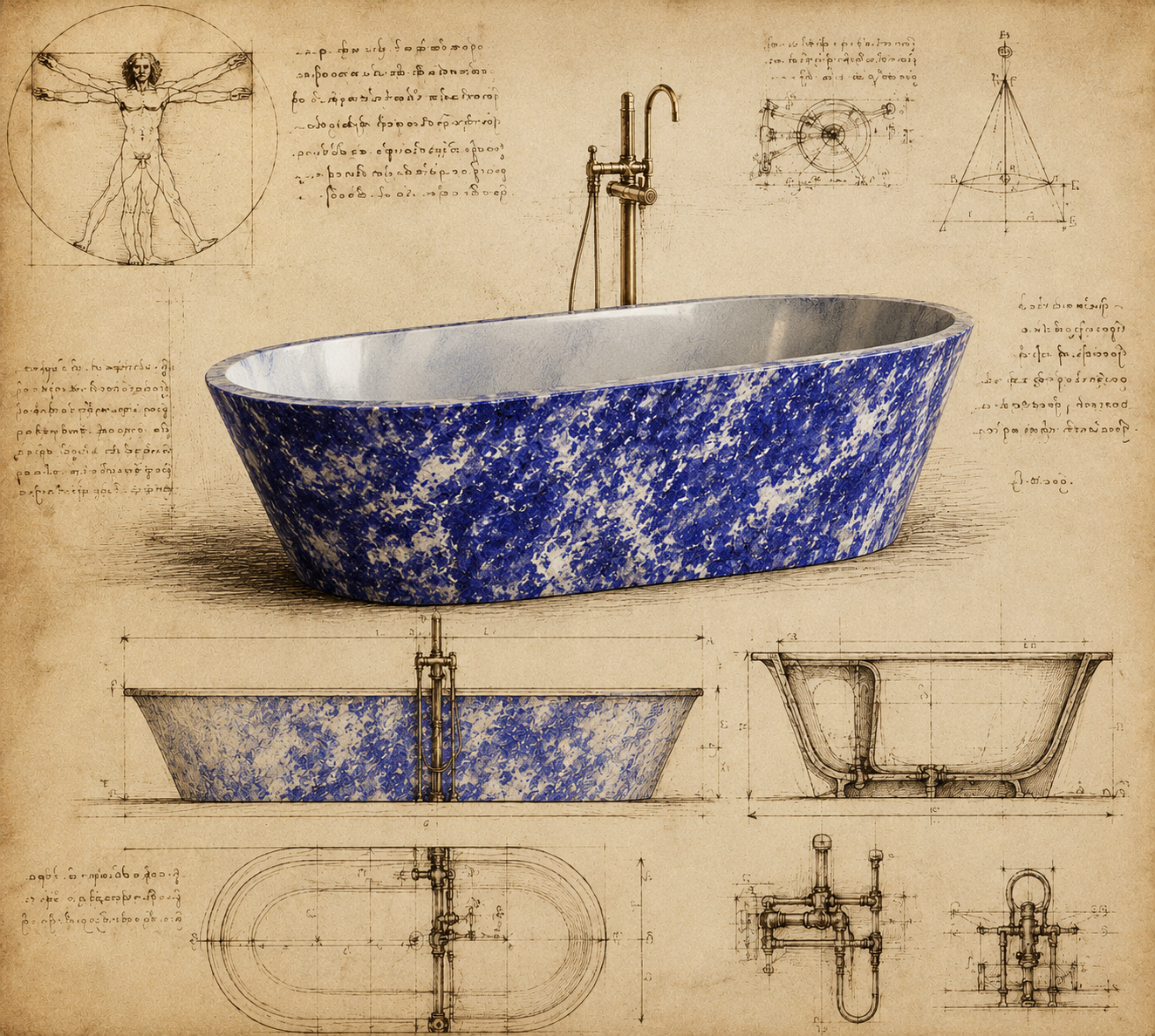 Baignoire Marbre FLORENCE : Génie Art Ingénierie